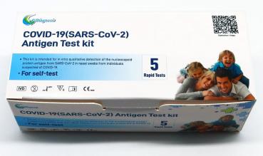 5-er Pack / eDiagnosis SARS-CoV-2 Covid-19 Antigen-Schnelltest / BfArM gelistet / MHD 11-2022