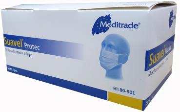 3-lagiger Mundschutz Meditrade / Suavel Protec / OP-Gesichtsmaske / 50 Stück pro Packung