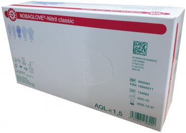 Nitril Untersuchungshandschuhe / NOBAGLOVE®-Nitril classic / puderfrei / Größe M und L / 100 Stück pro Packung